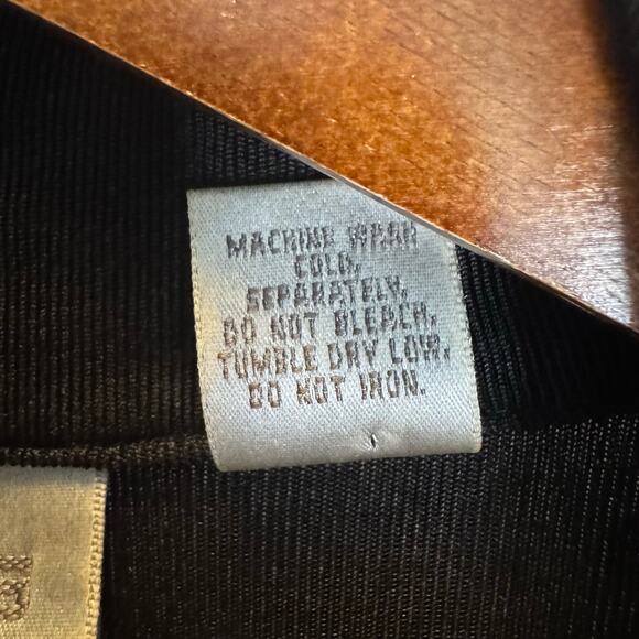 Chicos 1 Travelers Womens M Black Slinky V-Neck Button Top Stretch Drapey Travel - Picture 8 of 8